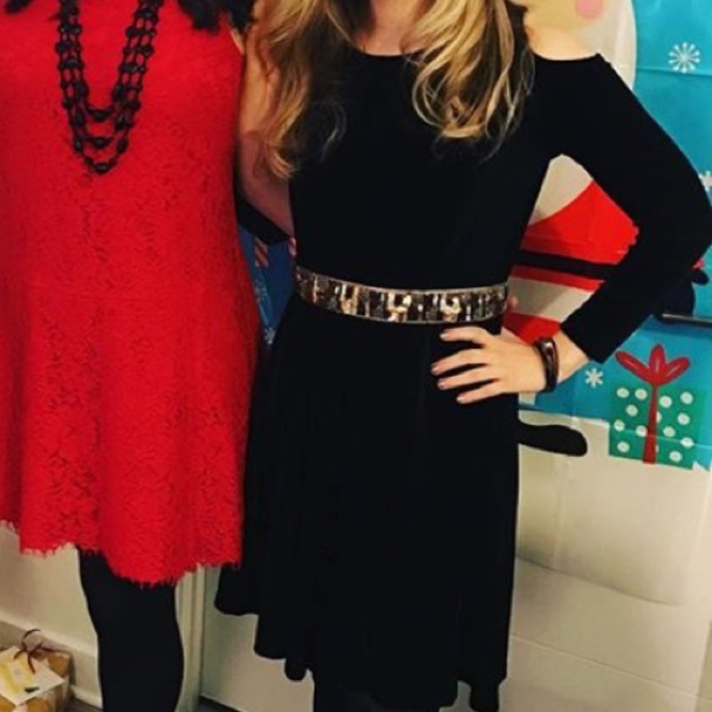 Black Velvet Cold Shoulder Dress